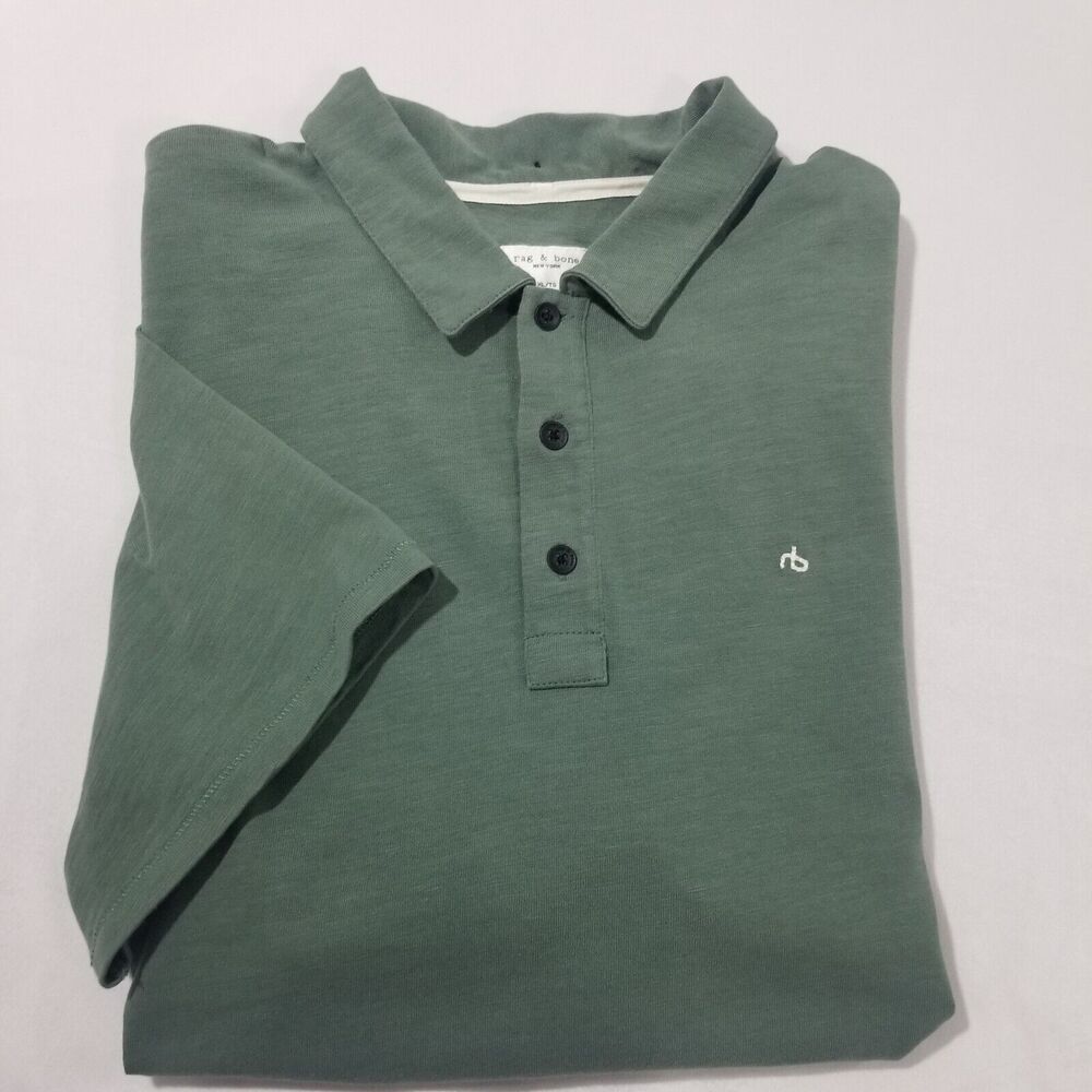 rag & bone Green Polo Shirt